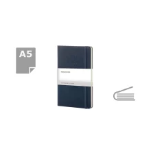 MOLESKINE бележник с лента за отбелязване и затварящ ластик – вид отгоре