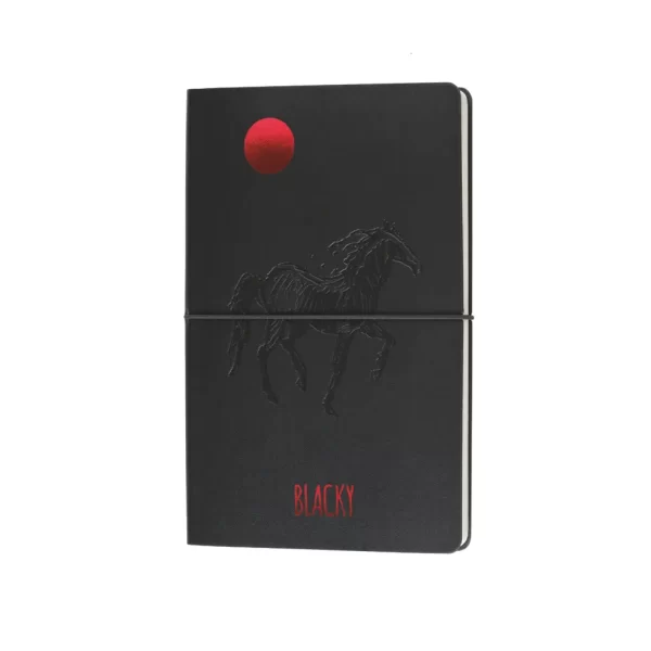 Бележник Blacky А5 с хоризонтална еластична лента