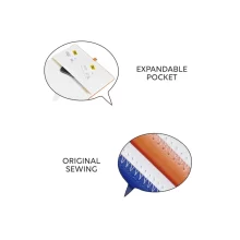 Детайл от шева на гърба и клип в цвета на корицата – тефтер Franky А5