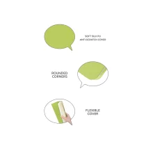 Стилен Бележник Gracy А5 в близък план, показващ ластика и ухото за химикалка