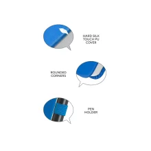 Класически тефтер с ластик, отбелязваща лента и заоблени ръбове – формат A5