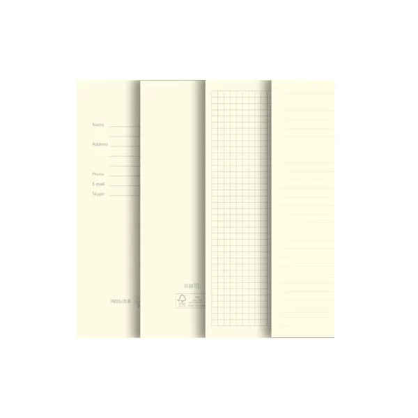 Twizzy Бележник А5 с мека PU корица и двулицево тяло – редове и каре