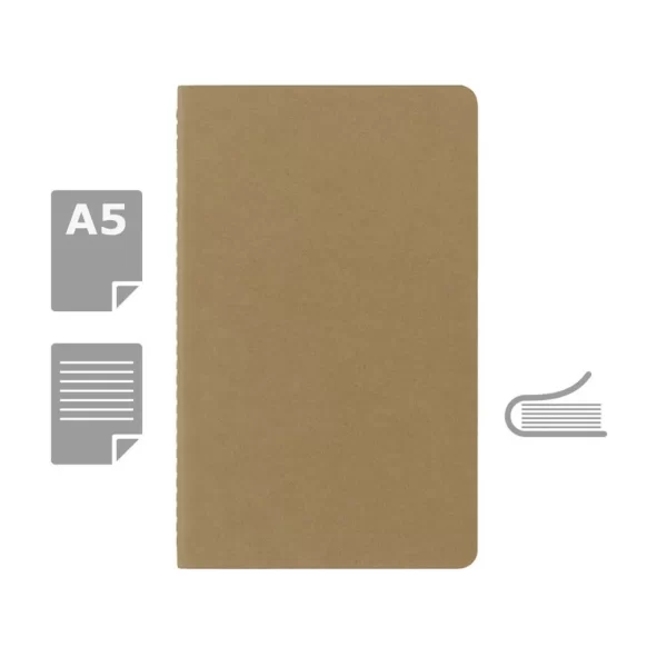 Комплект от три тетрадки Moleskine Cahier формат A5, подредени ветрилообразно