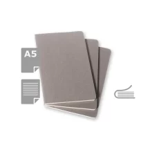 Тетрадка Moleskine Cahier A5 с мека черна корица и видим шев по гърба