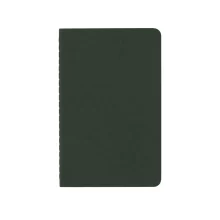 Компактна тетрадка Moleskine Cahier с кафява корица, поставена върху бюро