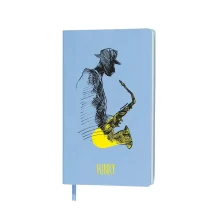 Funky бележник А5 thINKme с мека кадифена корица и цветен форзац