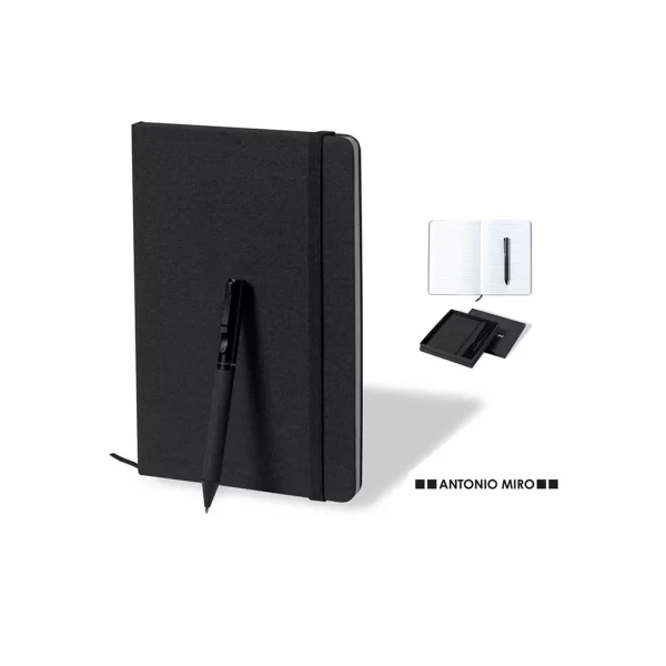 Стилен комплект с твърди корици и метален химикал