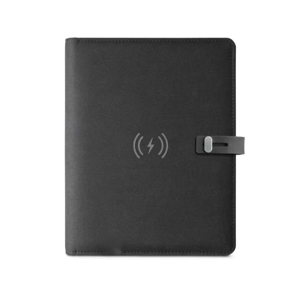 Вътрешна част на портфолиото с отделения за карти и телефон