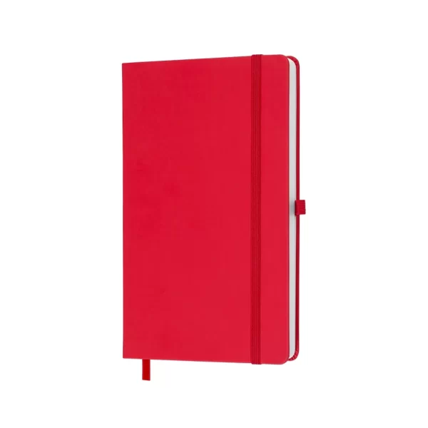 Бележник A5 с мека GRS корица и карирани страници, подходящ за устойчиви корпоративни подаръци