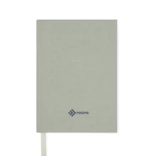 Близък план на шаблонните страници на VINGA Mind GRS Дневник, показващ въпросите за самоанализ.