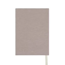 Затворен VINGA Thankfulness GRS Дневник, показващ детайл на платнената обвивка и лентата за отметка.