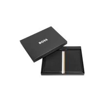 Черно портфолио BOSS с релефно лого