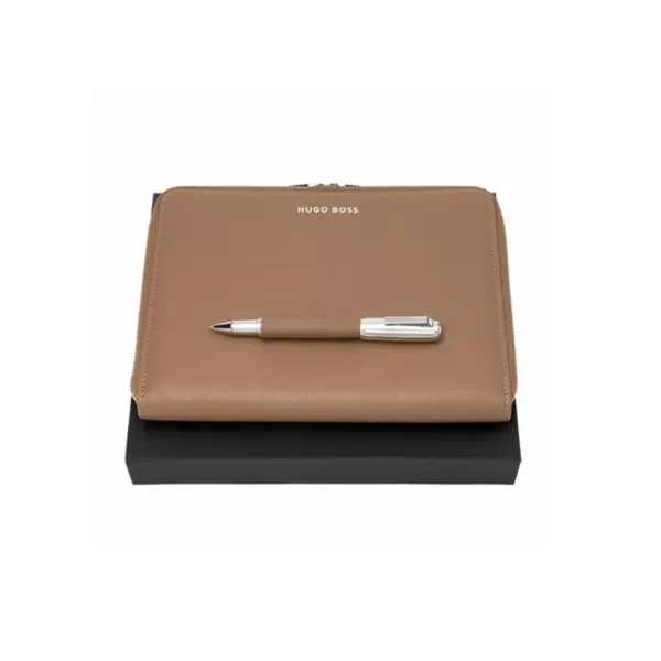 Комплект от BOSS с папка и стилна химикалка