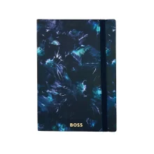 Тефтер A5 BOSS с тъмносин принт