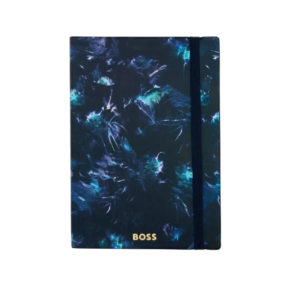Тефтер A5 BOSS с тъмносин принт