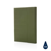 Вътрешен изглед на Impact Aware™ A5 портфолио с джоб и слотове