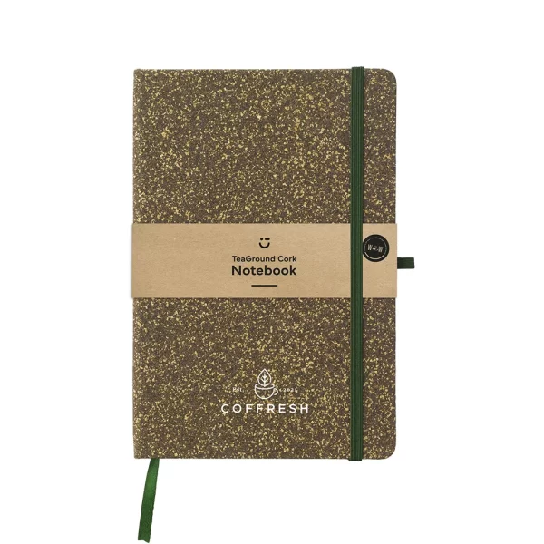 Тефтер от чай WoW A5 с зелено-кафява корица